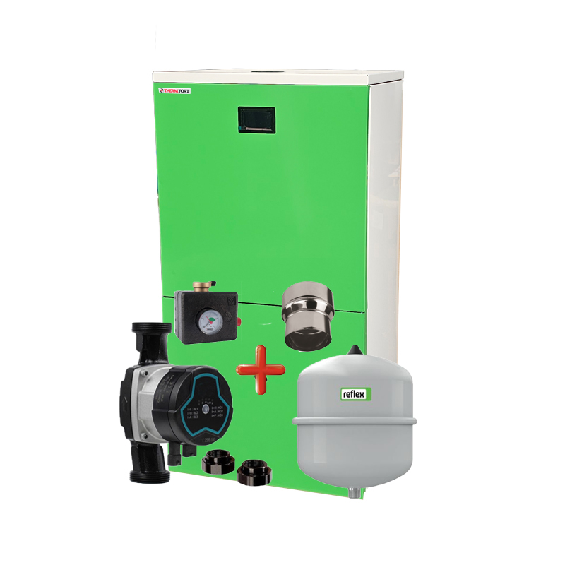 Centrala pe peleti compacta thermfort 10-30kw tpb30- wifi modul incorporat- include, pompa, vas expansiune, grup de siguranta, reductie cos - imagine 1