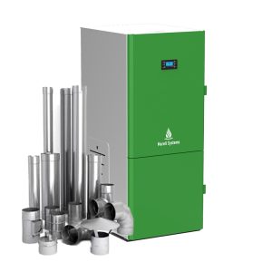 Centrala peleti compacta Mareli Premium RubynoR ECOSTAR SBN35 20-35KW - kit evacuare inox
