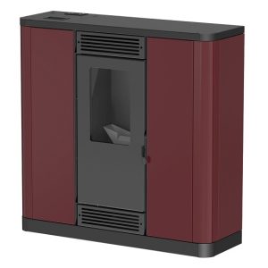Soba pe peleti Mareli AURORA de 11 kW cu doua ventilatoare